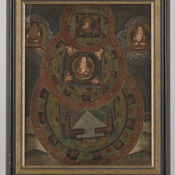 Een Tantrische/ Vajrayana Boeddhistische thangka, mogelijk Nepal, 1e helft 20e eeuw.