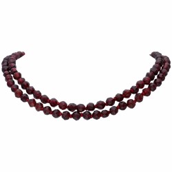 Tweerijig granaten collier met een geelgouden sluiting - 14 kt. (margin scheme)