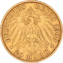 German states. Hamburg. 20 Mark. 1900 J.