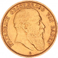 German states. Baden. Friedrich. 10 Mark. 1906 G.