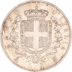 Italy. Kingdom. Vittorio Emanuele II. 5 Lire. 1873 M.