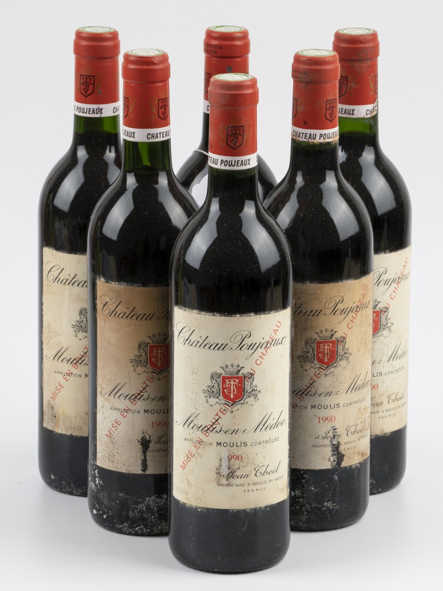 (6) Château Poujeaux - Moulis-en-Médoc Cru Bourgeois - 1990.