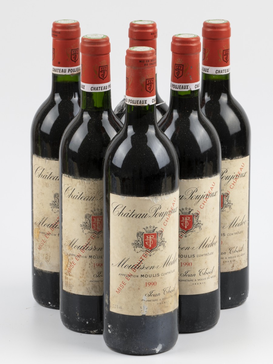 (6) Château Poujeaux - Moulis-en-Médoc Cru Bourgeois - 1990.