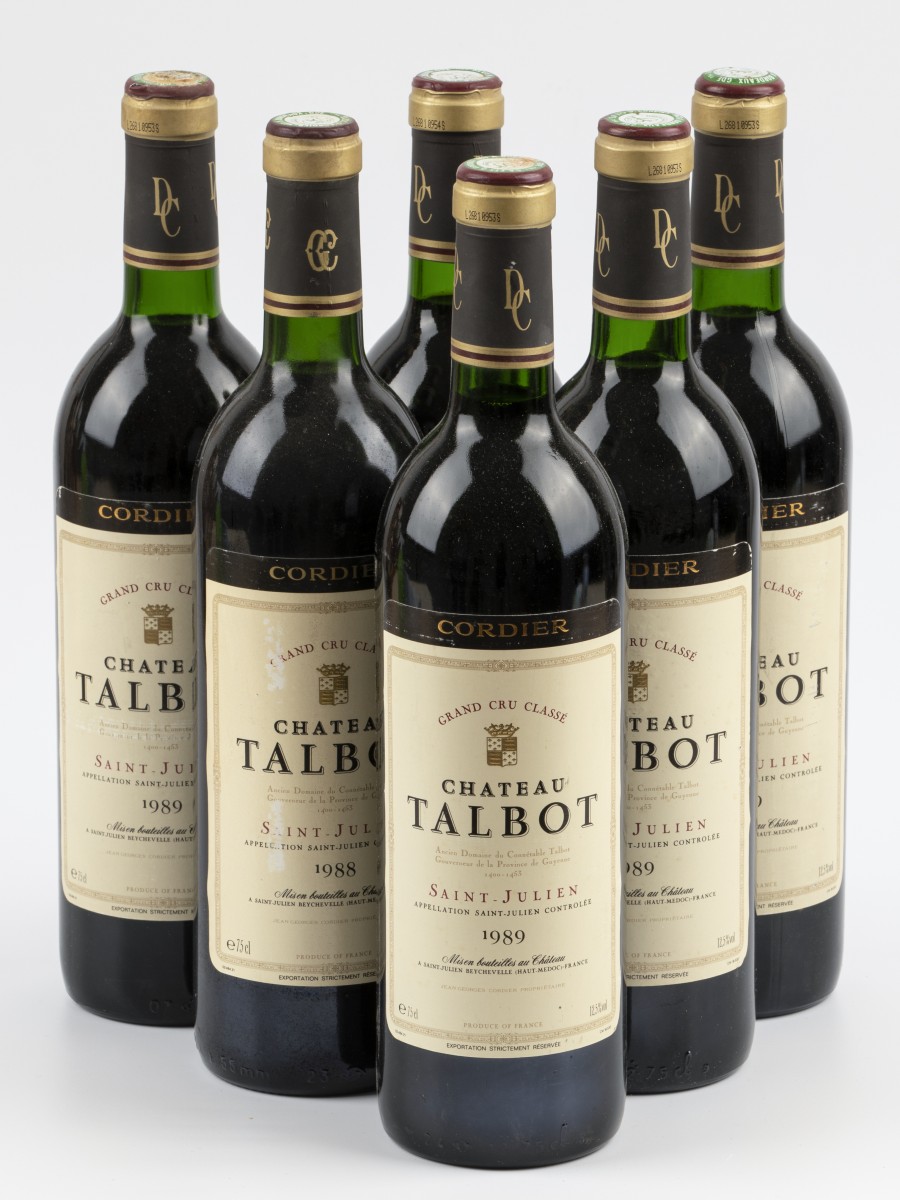 (6) Chateau Talbot - Saint-Julien - Grand cru Classé - 1989.