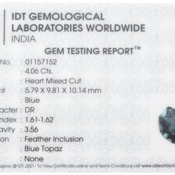 IDT-gecertificeerde topaas 4.06 ct.