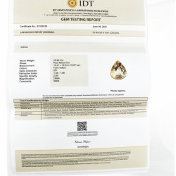 IDT-gecertificeerde natuurlijke citrien 25.86 ct.