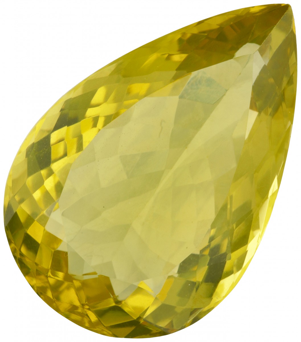 ITLGR-gecertificeerde natuurlijke lemon kwarts 36.99 ct.