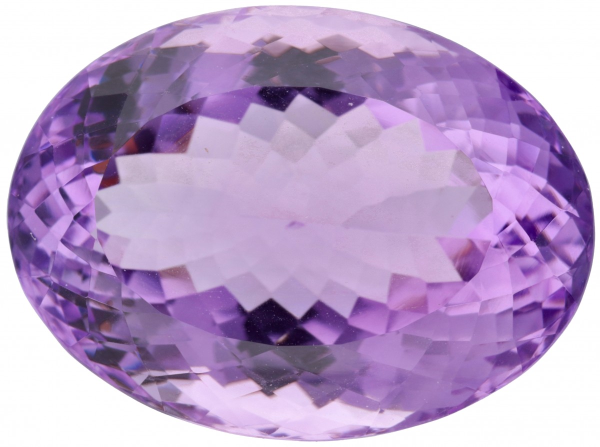 ITLGR-gecertificeerde natuurlijke amethist 38.19 ct.