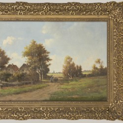 Hollandse School, 20e eeuw. Landschap met boerderij.