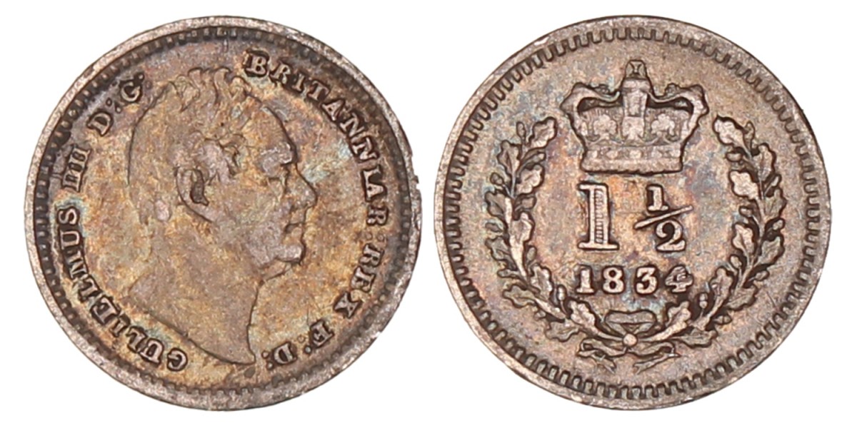 Great Britain. William IV. 1 ½ Pence. 1834.