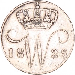 5 Cent. Willem I. 1825. Zeer Fraai -.