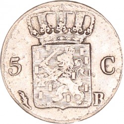 5 Cent. Willem I. 1825. Zeer Fraai -.