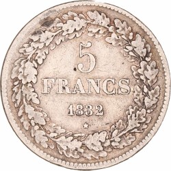 Belgium. Leopold I. 5 Francs. 1832.