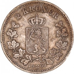 Norway. Oscar II. 2 Kroner. 1900.