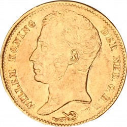 10 gulden goud. Willem I. 1824 B. Zeer Fraai / Prachtig.