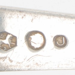 (2) delig lot dienlepels Haags lofje zilver.
