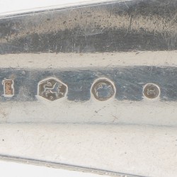 (2) delige set groentelepels zilver.