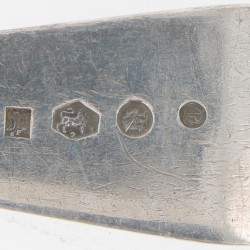 (3) delige set vleeswarenvorkjes zilver.