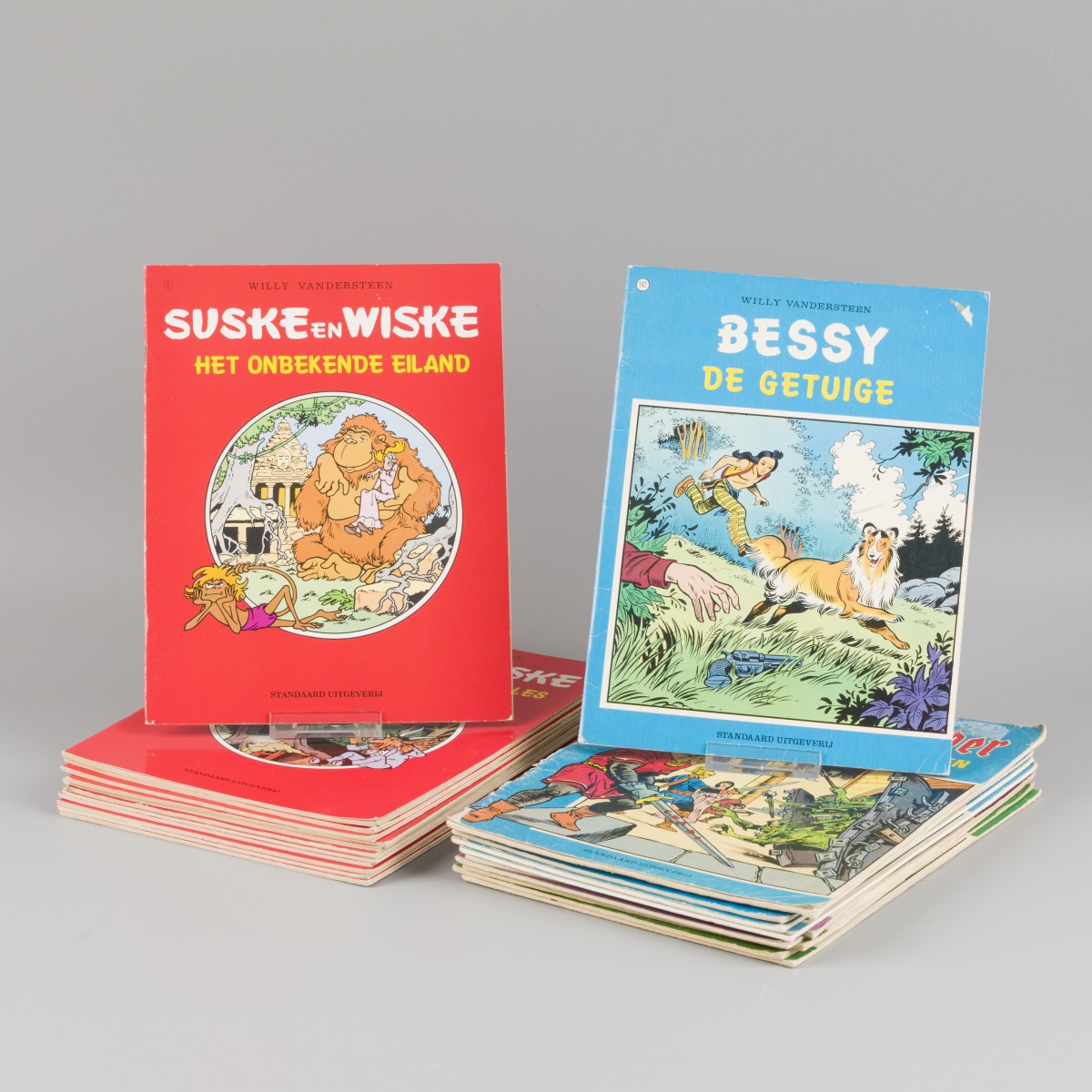 Een lot diverse "Willy Vandersteen" stripalbums waaronder Suske en Wiske, België, 20e eeuw.