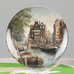 Koos van Loon voor Royal Mosa - complete serie Hollandse Grachten (8 wandborden)