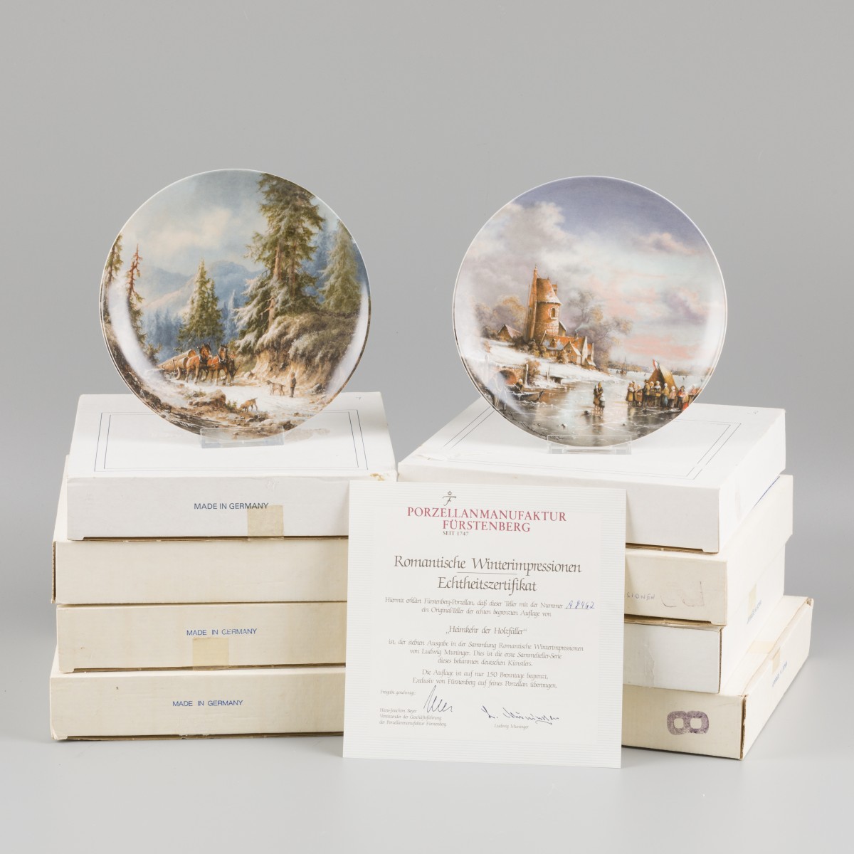 Ludwig Muninger - Furstenberg - Muninger's Romantic Winter Impressions, borden (8)