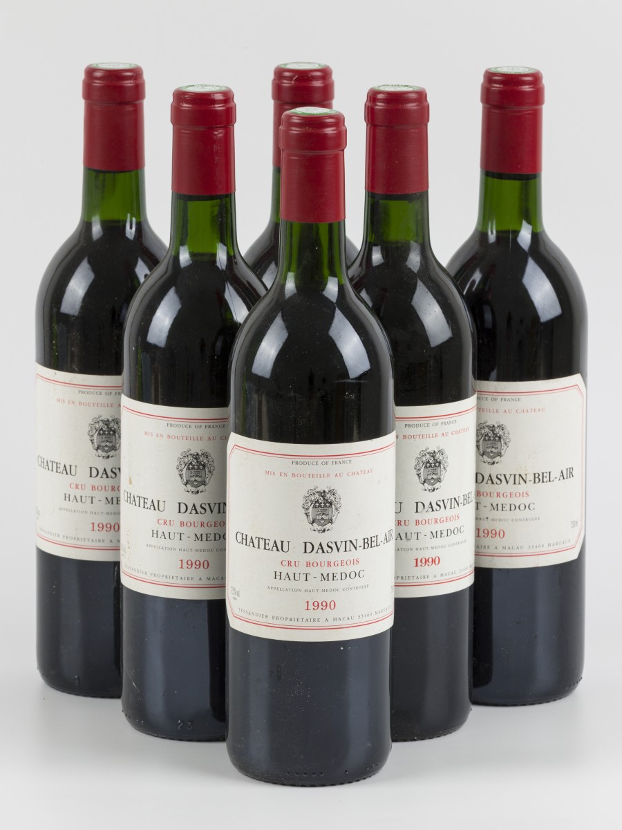 (6) Chateau Dasvin-Bel-Air - Cru Bourgeois - Haut-Médoc - 1990.