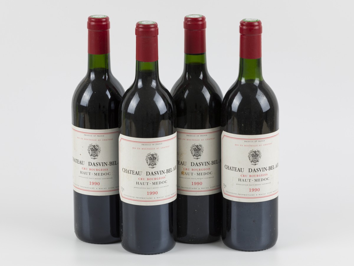 (4) Chateau Dasvin-Bel-Air - Cru Bourgeois - Haut-Medoc - 1990.