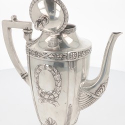 (4) delig koffie- en theeservies zilver.