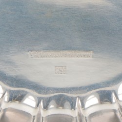 (2) delige set bonbonschaaltjes zilver.