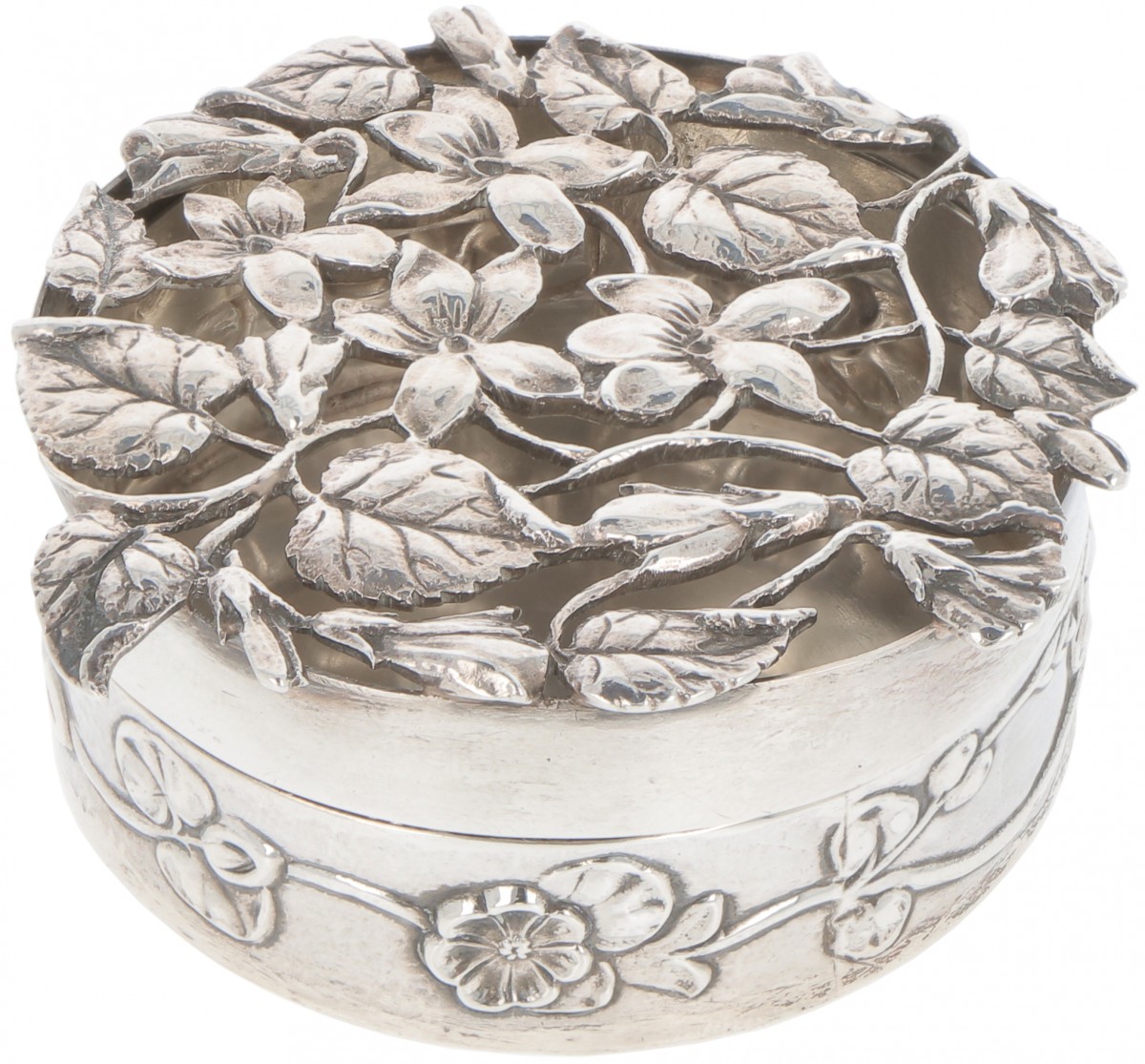 Potpourri doosje zilver.