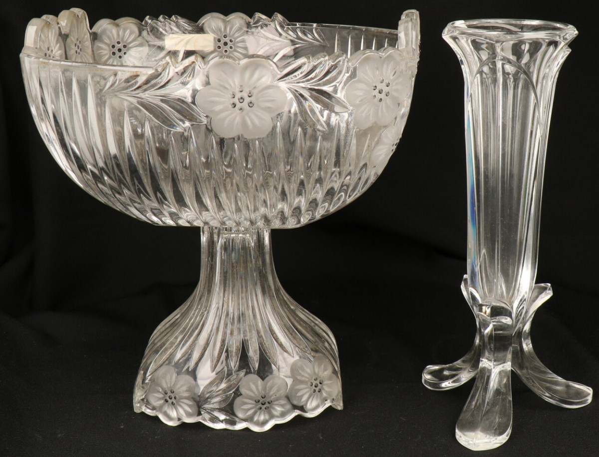 Een (2) delige set Murano-glas, Italië, mid. 20e eeuw.
