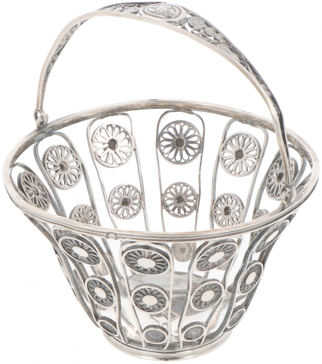 Kluwenmandje / wolmandje zilver.