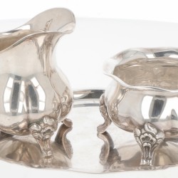 (3) delig roomstel zilver.