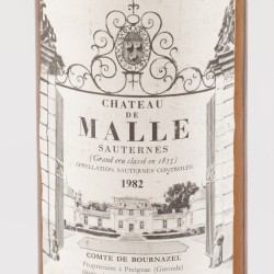 Château de Malle - Sauternes - Grand Cru classé - 1982.