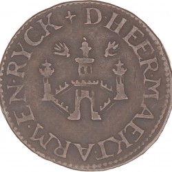 Spanish Netherlands. Antwerpen. 1666. Breadtoken of the 'Armen camer'.