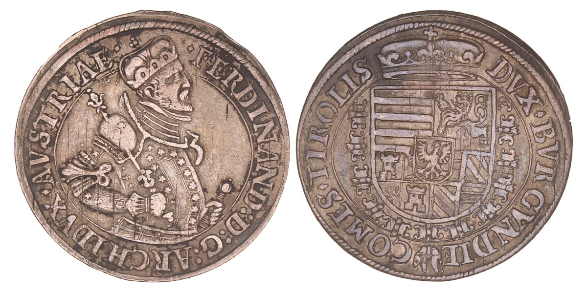 Austrian states. Tyrol. Ferdinand. Thaler. N.D. (1564 - 1595).