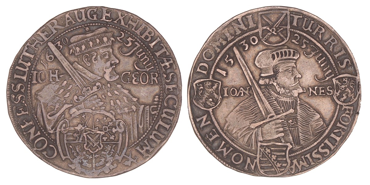 German states. Saxony - Albertine line. Johan Georg I. ½ Thaler. 1630.