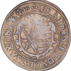 German states. Saxony - Albertine line. Christian II, Johann Georg I and August. ¼ Thaler. 1601.