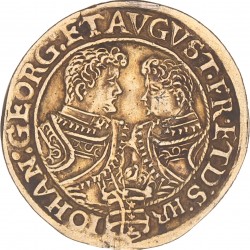 German states. Saxony - Albertine line. Christian II, Johann Georg I and August. ¼ Thaler. 1607.