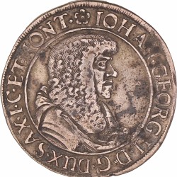 German states. Saxony - Albertine line. Johan Georg II. 1/3 Thaler. 1674.