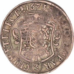 German states. Saxony - Albertine line. Johan Georg II. 1/3 Thaler. 1674.