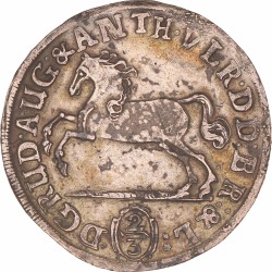 German states. Brunswick - Wolfenbüttel. Rudolph August and Anton Ulrich. 24 Mariengroschen. 1696 HCH.