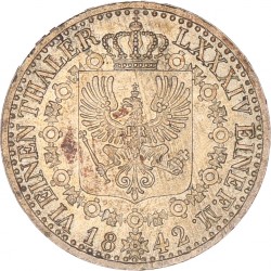 German states. Prussia. Friedrich Wilhelm IV. 1/6 Thaler. 1842 A.