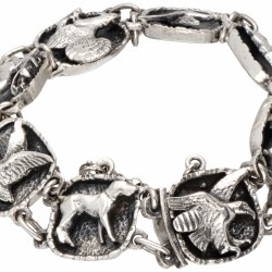 835 Zilveren Blachian Antik Schmuck art nouveau stijl armband.