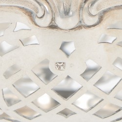 Bonbonmandje zilver.