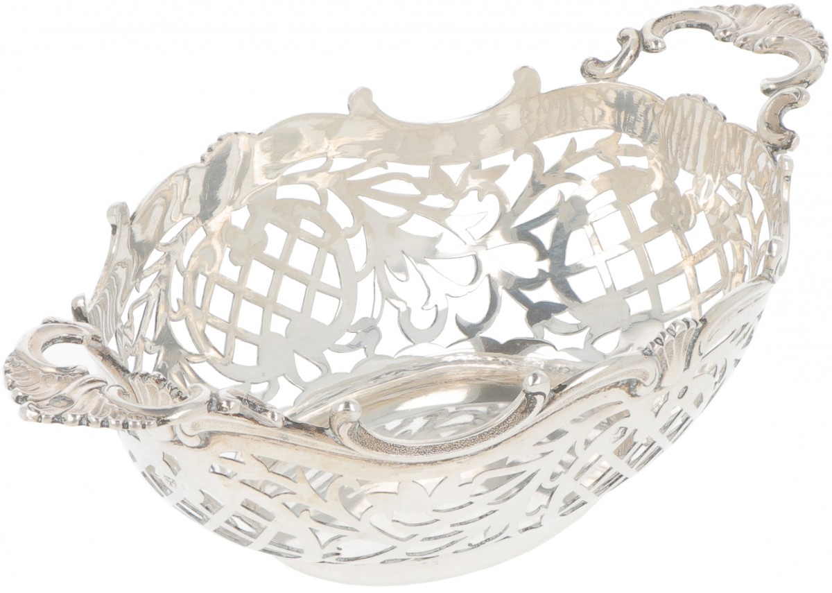Bonbonmandje zilver.