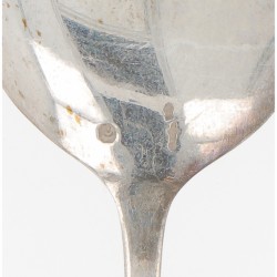 (12) delige set ijslepels zilver.