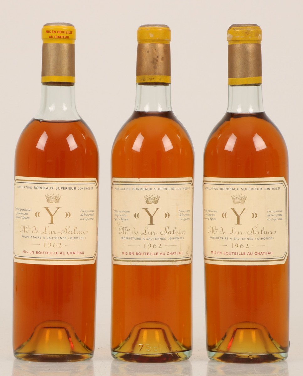 (3x) Château d'Yquem Lur-Saluces "Y" (Ygrec)- 1962.