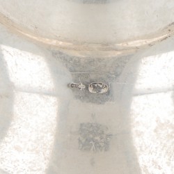 (2) delige set tafelkandelaren zilver.