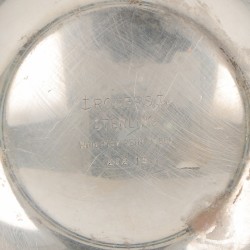 (2) delige set tafelkandelaren zilver.
